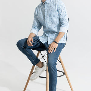 Cloister Blue Seersucker Shirt