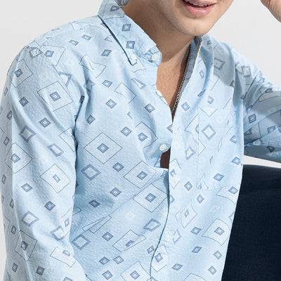 Cloister Blue Seersucker Shirt