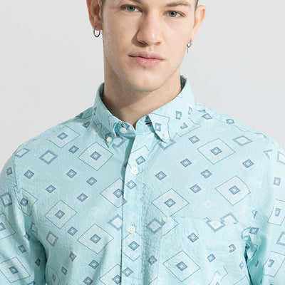 Cloister Green Seersucker Shirt