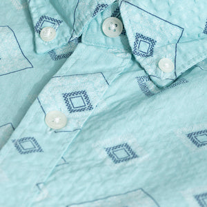 Cloister Green Seersucker Shirt
