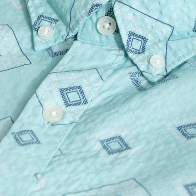 Cloister Green Seersucker Shirt