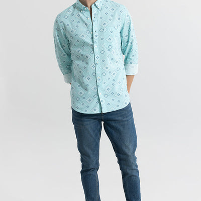 Cloister Green Seersucker Shirt