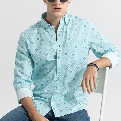Cloister Green Seersucker Shirt
