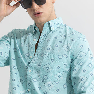 Cloister Green Seersucker Shirt