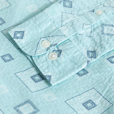 Cloister Green Seersucker Shirt