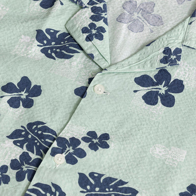 Chestnut Green Seersucker Shirt