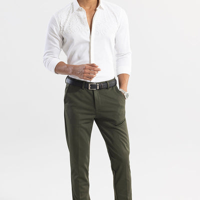 Contour Beaded White Shirt