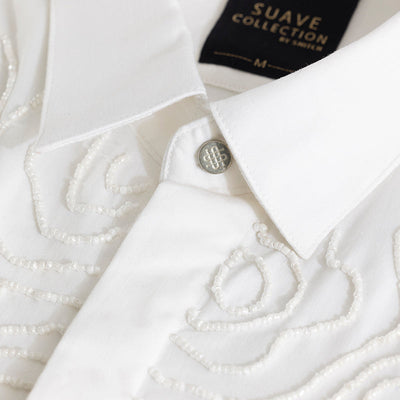 Contour Beaded White Shirt