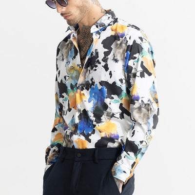 Splatter Ink White Shirt