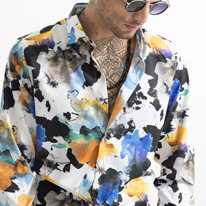 Splatter Ink White Shirt