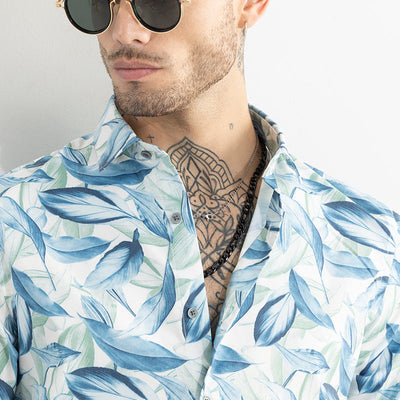 Autumn Burst Blue Shirt