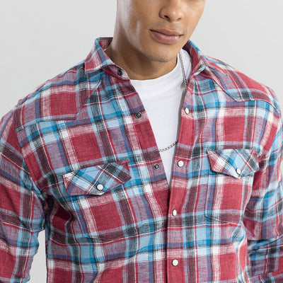 Tartan Tango Red Checks Shirt