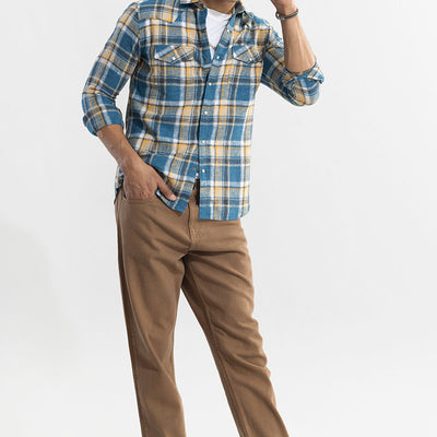 Tartan Tango Blue Checks Shirt