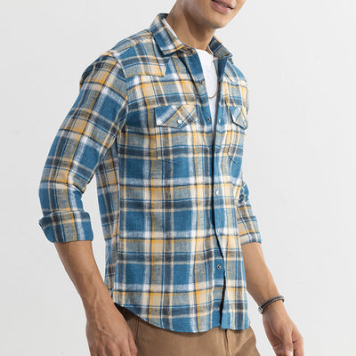 Tartan Tango Blue Checks Shirt