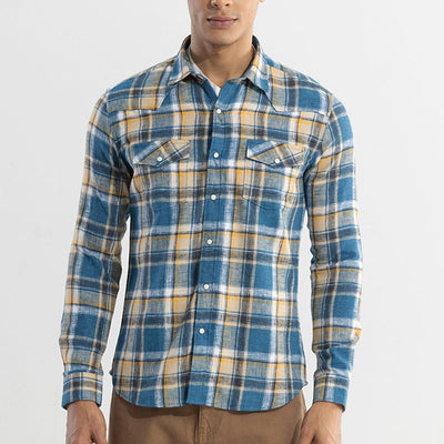 Tartan Tango Blue Checks Shirt
