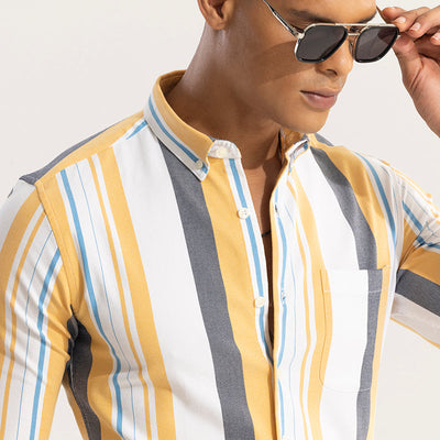 Retro Stripe Yellow Shirt