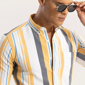 Retro Stripe Yellow Shirt