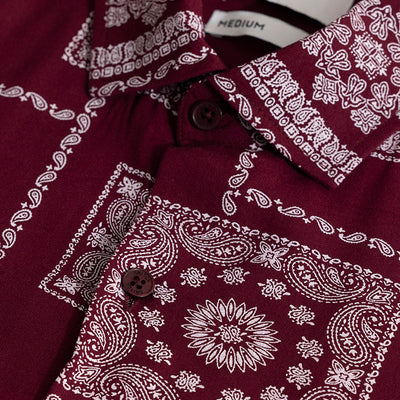 Pixel Paisley Red Shirt