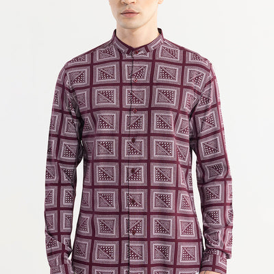 Gridart Maroon Shirt