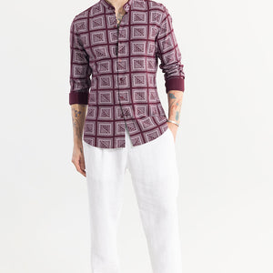 Gridart Maroon Shirt