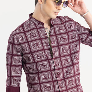 Gridart Maroon Shirt