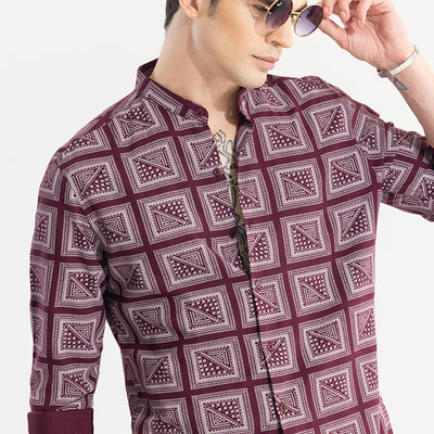 Gridart Maroon Shirt