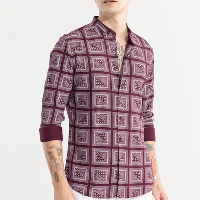 Gridart Maroon Shirt