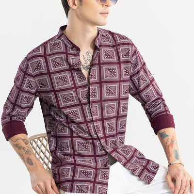 Gridart Maroon Shirt