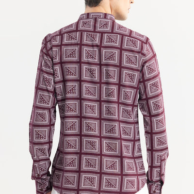 Gridart Maroon Shirt