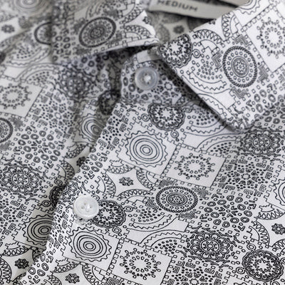 Imprint Motif White Shirt