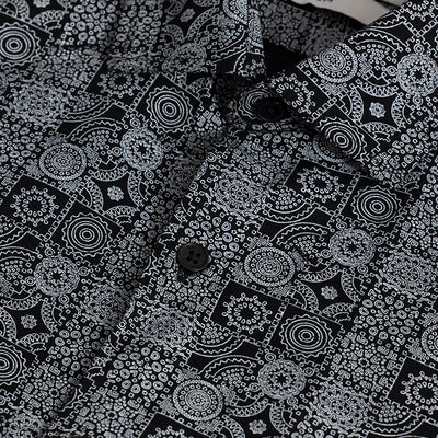 Imprint Motif Black Shirt