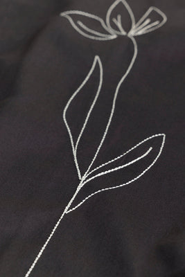 Tulipa Embroidered Black Shirt