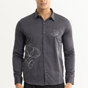 Tulipa Embroidered Black Shirt