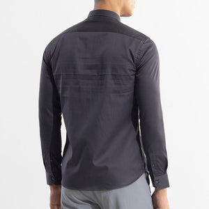 Square Embrioded Black Shirt