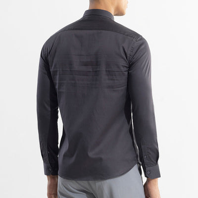 Square Embrioded Black Shirt