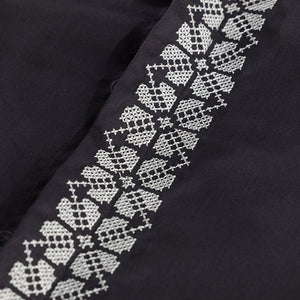 Square Embrioded Black Shirt