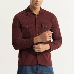 Cord Couture Maroon Overshirt