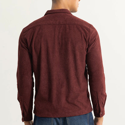 Cord Couture Maroon Overshirt