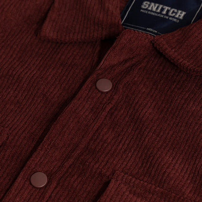 Cord Couture Maroon Overshirt
