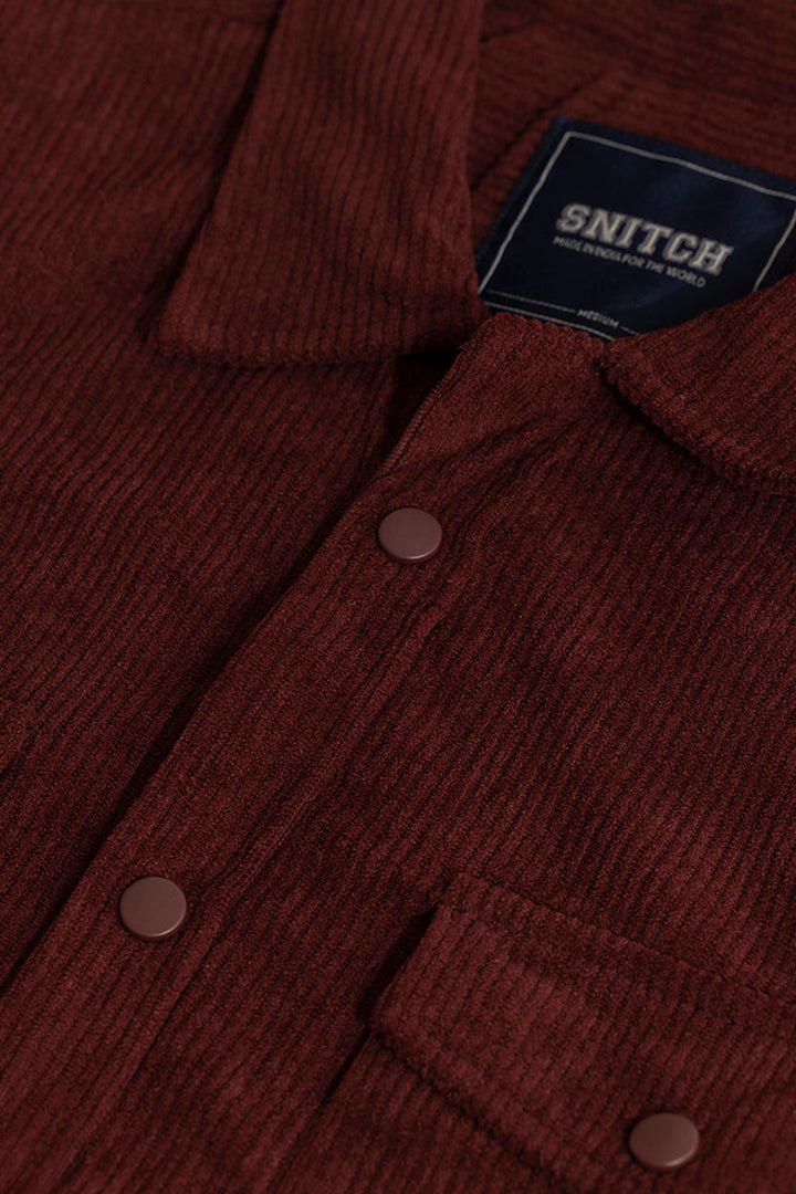 Cord Couture Maroon Overshirt