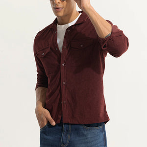 Cord Couture Maroon Overshirt
