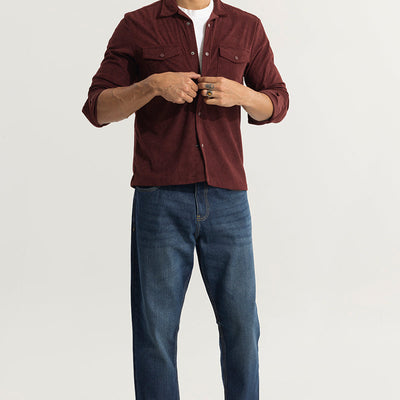 Cord Couture Maroon Overshirt