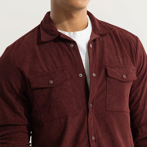 Cord Couture Maroon Overshirt