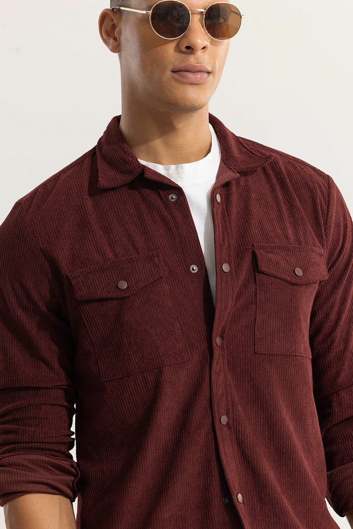 Cord Couture Maroon Overshirt