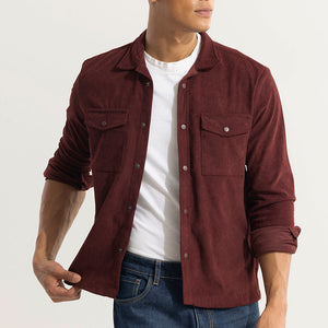 Cord Couture Maroon Overshirt