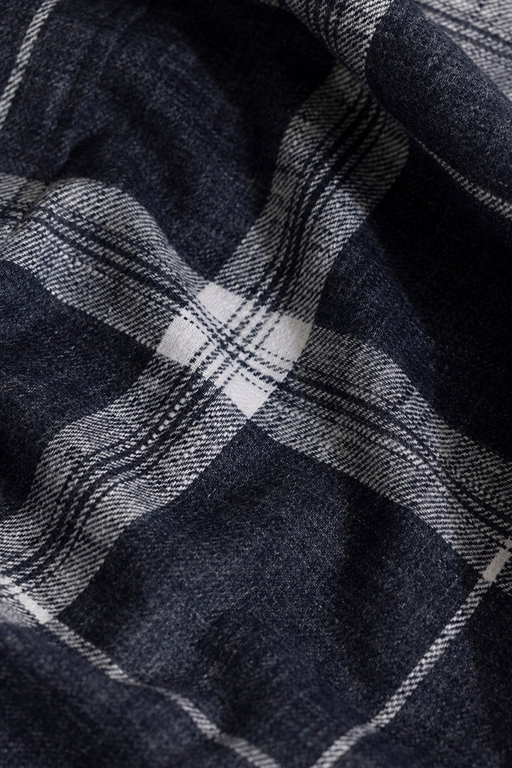 Widegrid Navy Checks Shirt