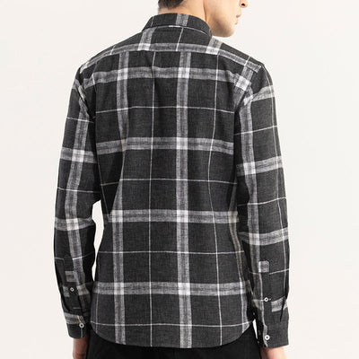 Widegrid Black Checks Shirt