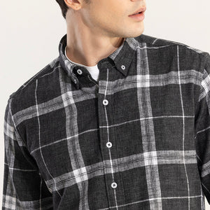 Widegrid Black Checks Shirt