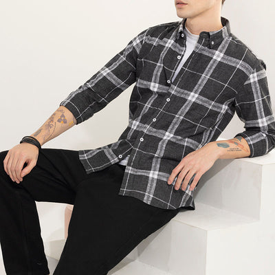 Widegrid Black Checks Shirt