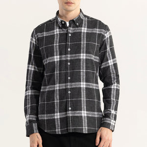 Widegrid Black Checks Shirt